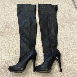 Report Signature Fairfax2 black leather over the knee boots.
